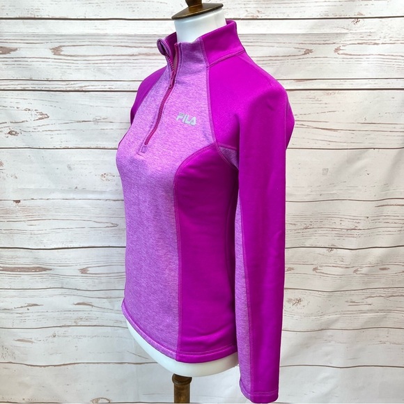 Fila Fuchsia Magenta 1/4 Zip Fleece Pullover Jacket - Picture 5 of 8